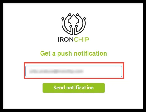 Notificación de autorización de Ironchip