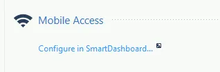 Activación de Mobile Access en Manage & Settings