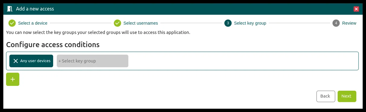 Condiciones de acceso