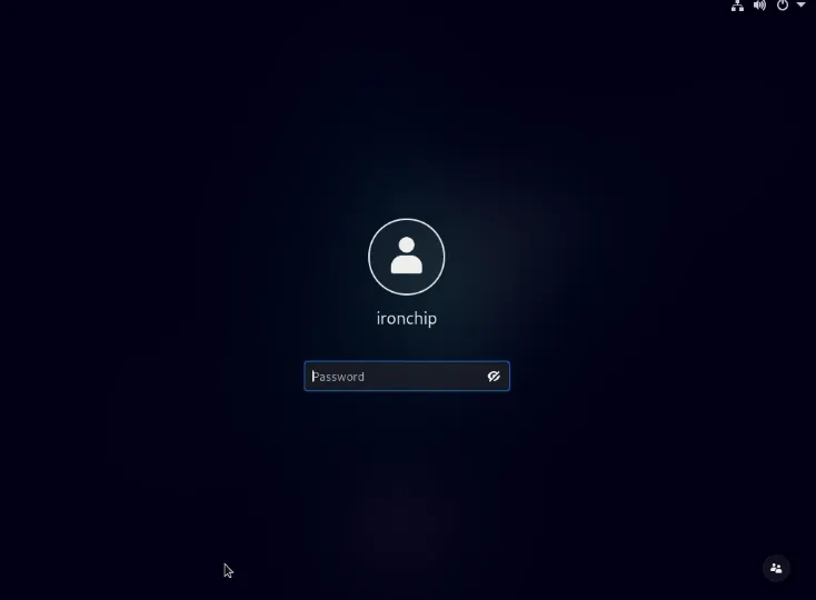 Linux sign-in screen protected with Ironchip
