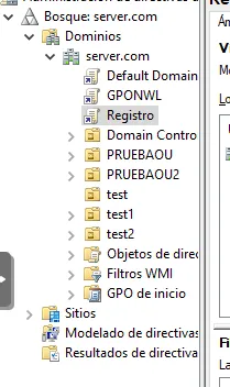 Creación de la GPO en la unidad organizativa