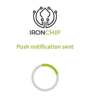 Push notification sent to the user