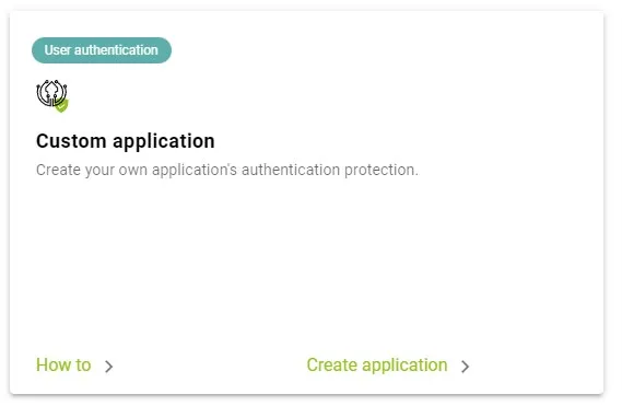 Opción para crear una aplicación SAML personalizada