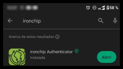 Ficha de la aplicación con el botón Abrir una vez instalada