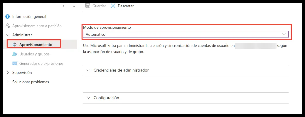 Automatic provisioning mode