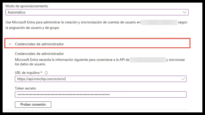 Provisioning admin credentials