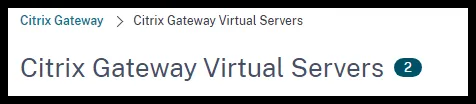 Lista de Virtual Servers en Citrix