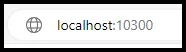 localhost address in the browser bar