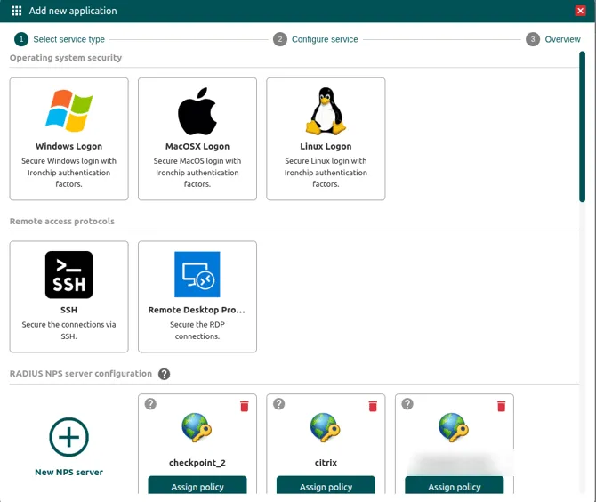 Selección del tipo de integración para la nueva aplicación