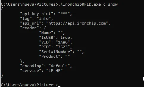 Active agent parameters shown in PowerShell