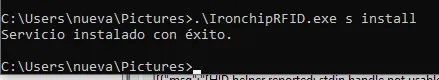 Command that installs the agent service