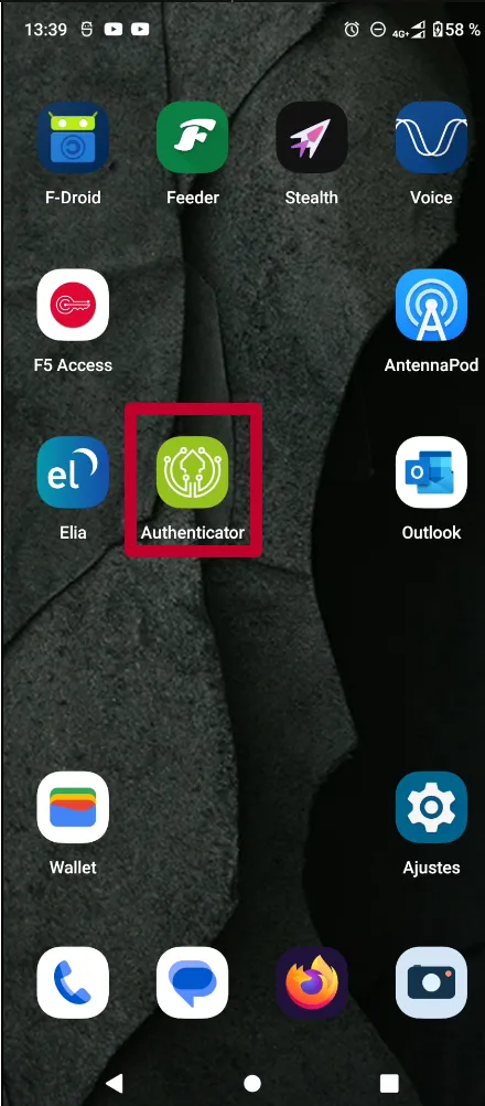 Ironchip app among the installed apps on the phone