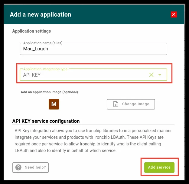 Creación de una aplicación de tipo API Key en la consola