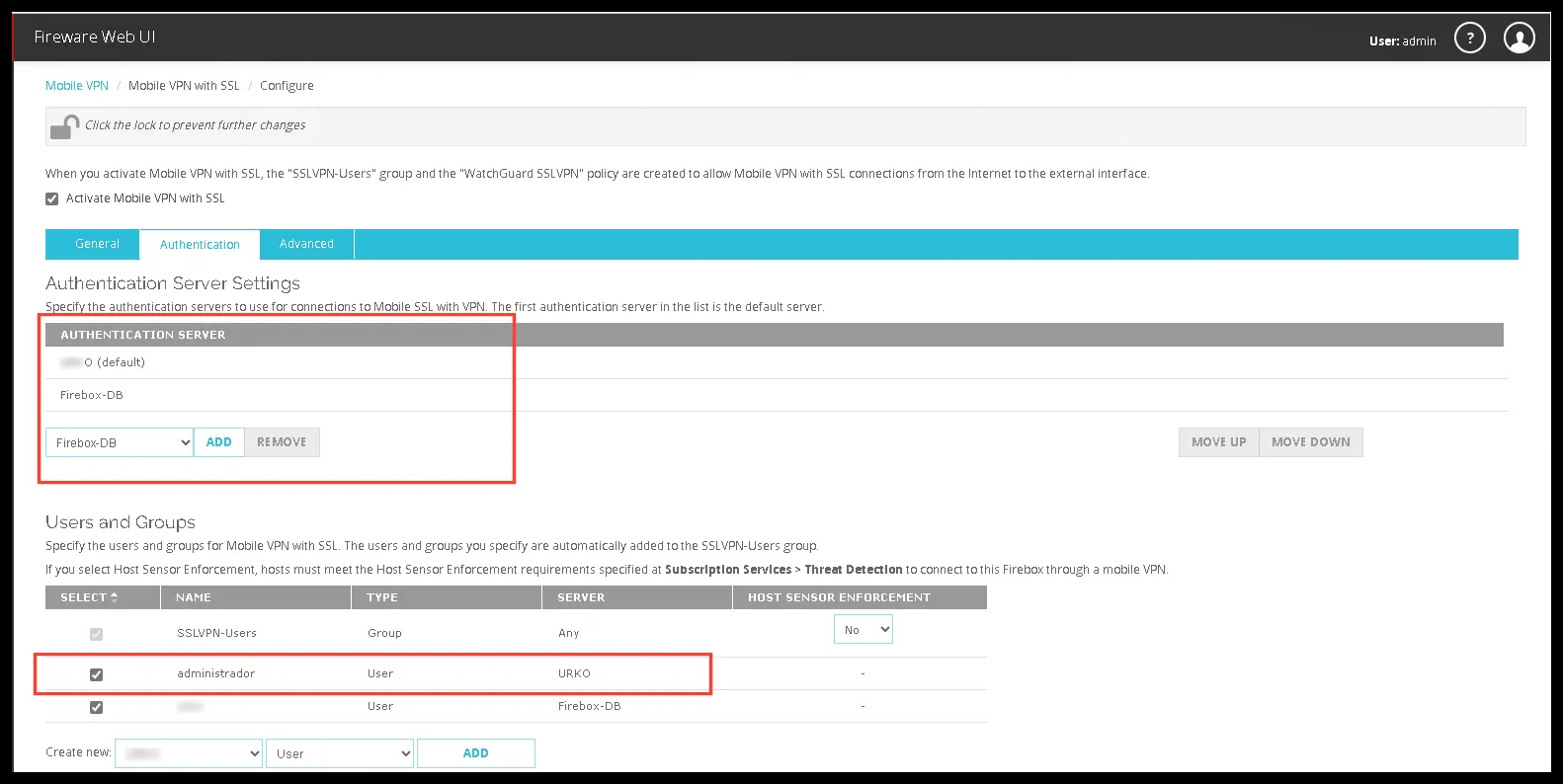 Servidor RADIUS como Default en la configuración de SSL VPN